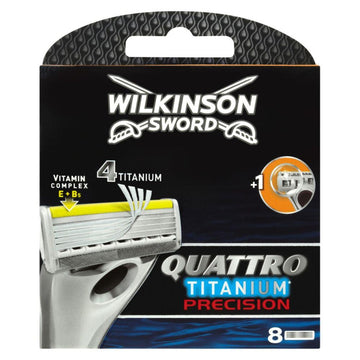 Quattro Titanium Precision Men'S Razor Blades X8
